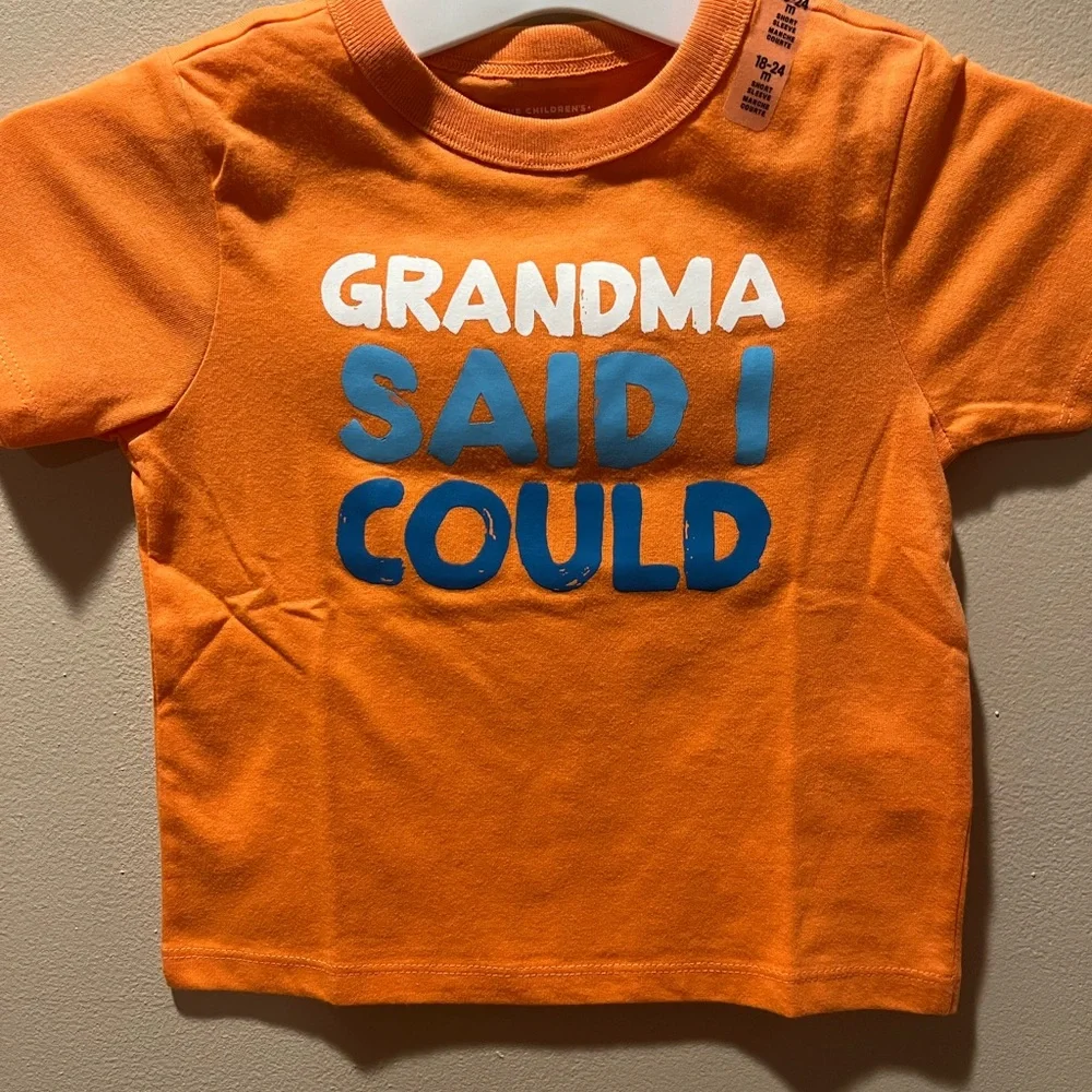 The Children's Place Orange and Blue Short Sleeve Tee